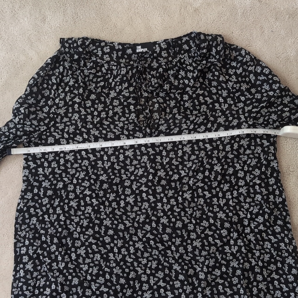 Like New The Kooples Black and White Floral Blouse - Picture 6 of 7